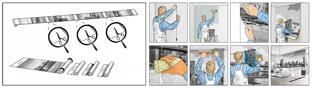 Comment poser un papier peint photo – guide étape par étape