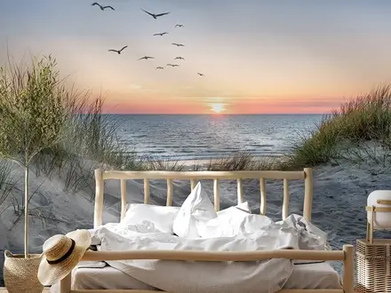 Papier peint photo chambre : vue apaisante sur la mer