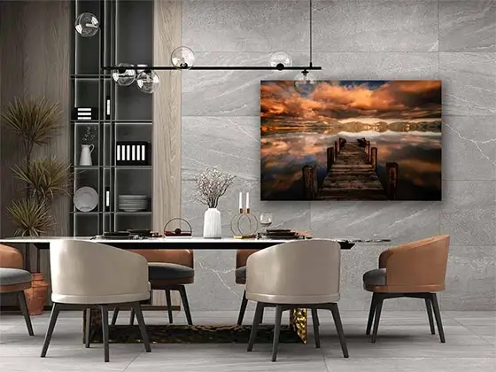 Tableau sur verre sur mesure avec finition brillante