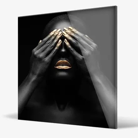 Tableau sur verre portrait de femme