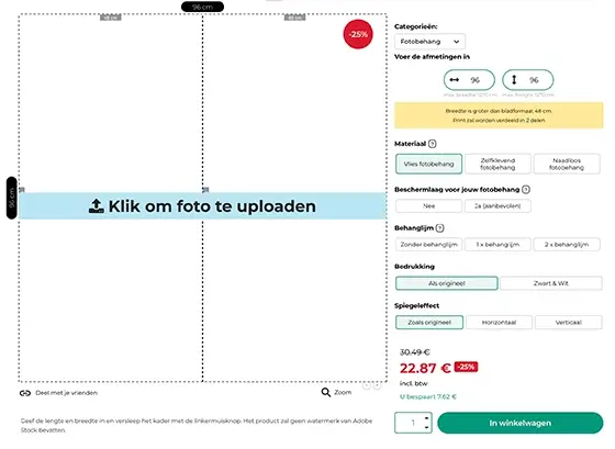 Télécharger sa propre photo pour un papier peint photo sur mesure avec contrôle qualité