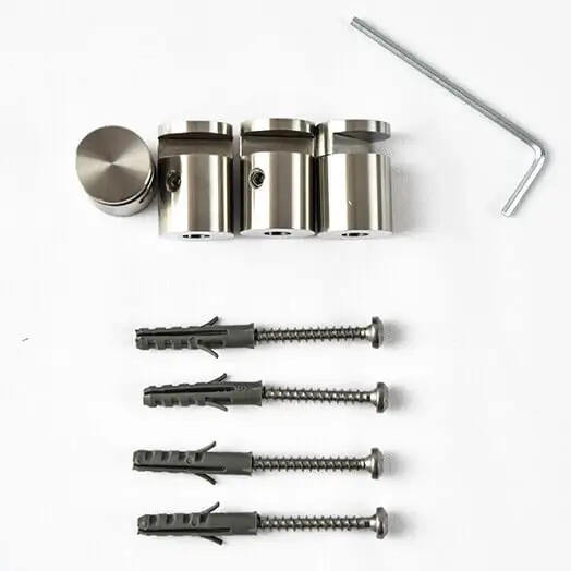 Entretoises en inox vue d'ensemble face