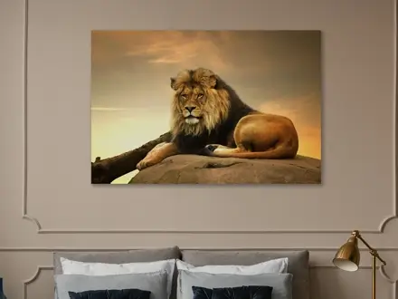 Acrylglasbild über dem Bett