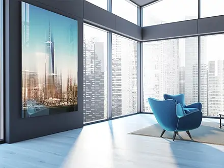 Acrylglasbild im Büro