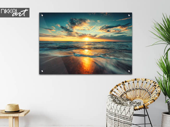 Schilderij op glas zonsondergang Schilderij op glas zonsondergang