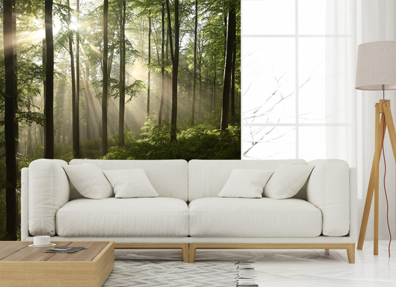 intérieur minimaliste avec papier peint photo moderne – Nikkel Art