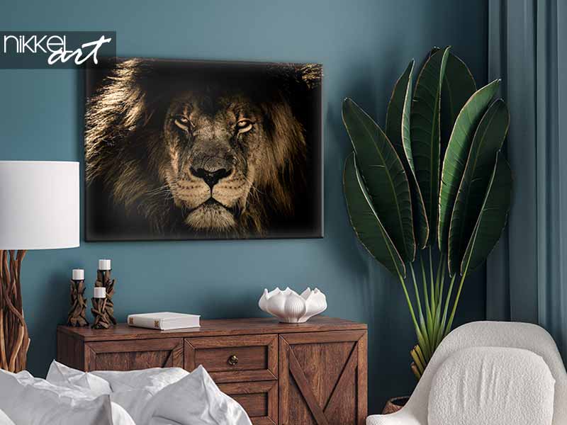Foto op Canvas portret van een leeuw