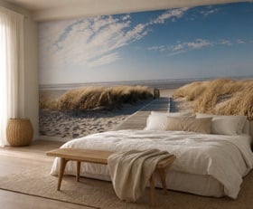 Fotobehang Afdaling naar het strand