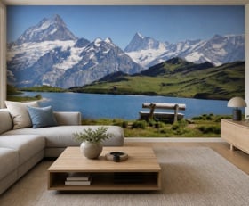 Fotobehang Alpen