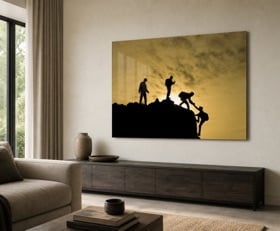 Plexiglas schilderij Alpinisme
