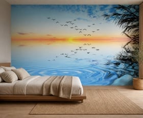 Fotobehang Blauw