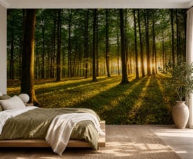 Fotobehang Bos