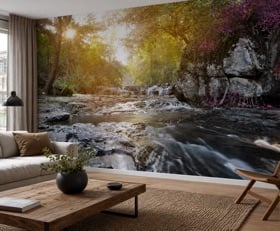 Fotobehang Bosrivier