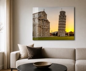 Plexiglas schilderij De scheve toren