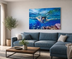 Plexiglas schilderij Duiken