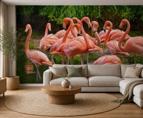 Fotobehang Flamingo