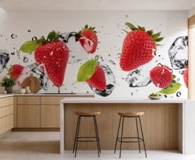 Fotobehang Fruit in ijs