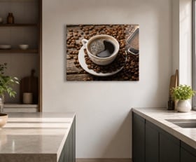 Plexiglas schilderij Koffie en koffiebonen