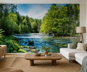 Fotobehang Pistachekleur
