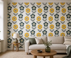 Fotobehang Retro stijl patronen
