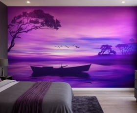 Fotobehang Roze