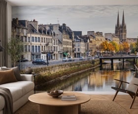 Fotobehang Stad aan het water