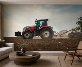 Fotobehang Tractor