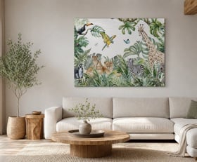 Plexiglas schilderij Vintage botanisch landschap