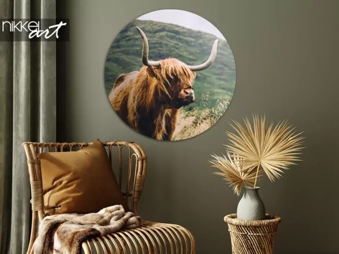 Rundes Wandbild im Interieur