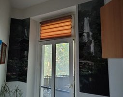 Fotobehang Aziatisch pagodelandschap met waterval