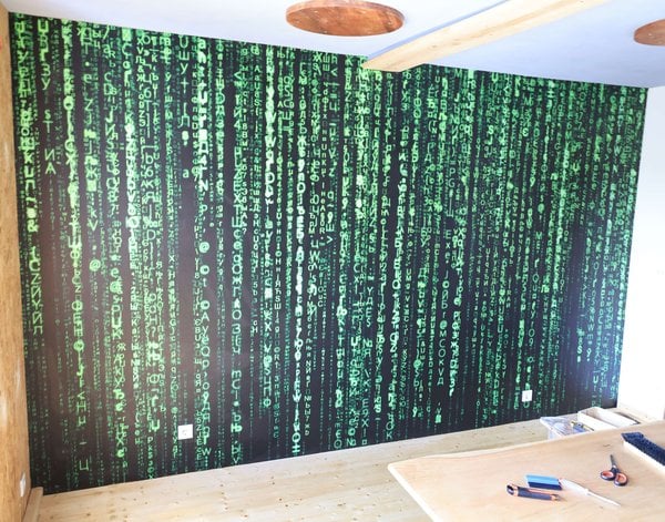 Fotobehang Fotobehang Groene digitale matrix datacode — inspiratie van klanten