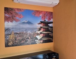 Poster Berg Fuji met herfstkleuren