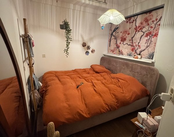 Rolgordijnen Rolgordijnen Vintage boho achtergrond Japandi stijl — inspiratie van klanten