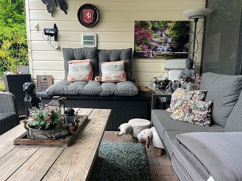 Waterval in Japanse tuin