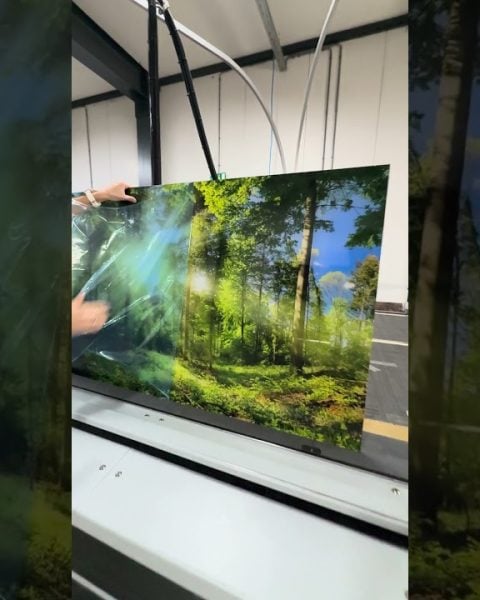 Productvideo: Plexiglas schilderij met zonovergoten bos | Natuur wanddecoratie | Nikkel Art